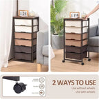 Chariot de rangement à roulettes avec 6 tiroirs - 12,99P x 16,3L x 34,4H