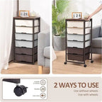 Chariot de rangement à roulettes avec 6 tiroirs - 12,99P x 16,3L x 34,4H