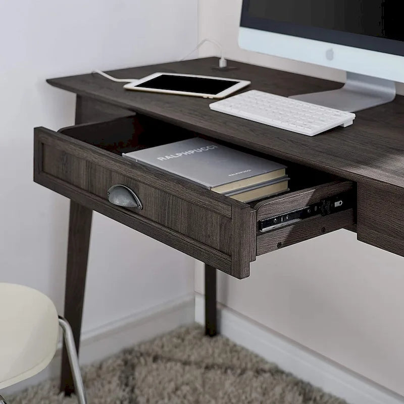 Bureau d'écriture moderne avec tiroir et hub USB pour bureau à domicile