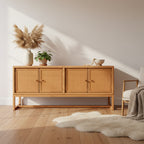 Buffet à quatre portes de 76 pouces