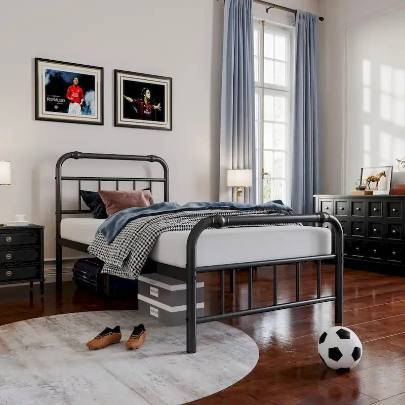 Heavy Duty Metal Platform Steel Slat Mattress Foundation