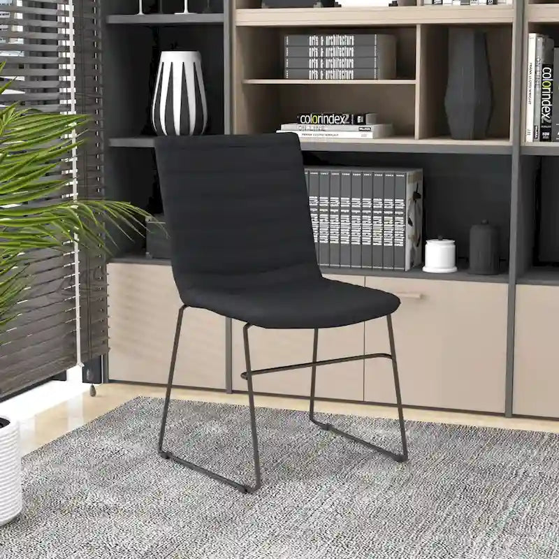 Leather Polyester Office Chair with Stainless Steel Base   Series