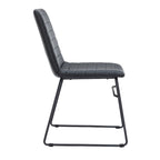Chaise de bureau en cuir et polyester avec base en acier inoxydable Série