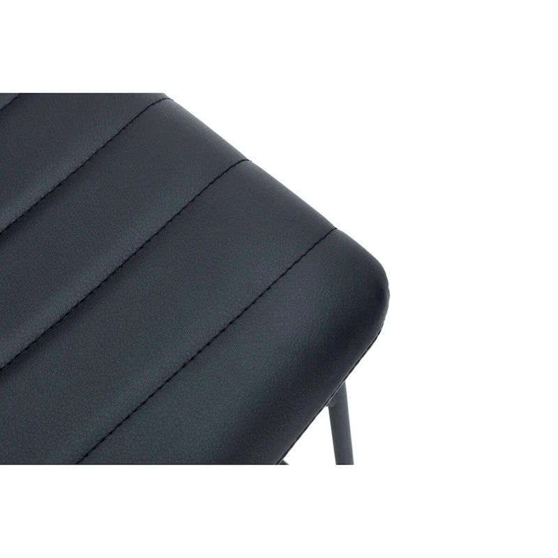 Chaise de bureau en cuir et polyester avec base en acier inoxydable Série