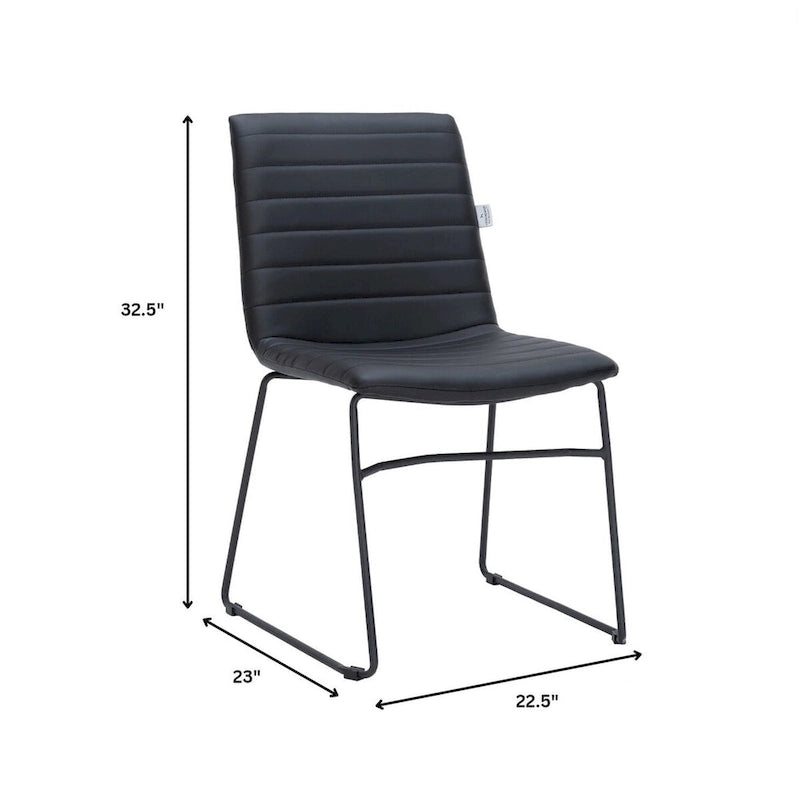 Chaise de bureau en cuir et polyester avec base en acier inoxydable Série