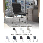 Chaise de bureau en cuir et polyester avec base en acier inoxydable Série