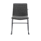 Chaise de bureau en cuir et polyester avec base en acier inoxydable Série