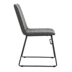 Chaise de bureau en cuir et polyester avec base en acier inoxydable Série