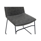 Chaise de bureau en cuir et polyester avec base en acier inoxydable Série