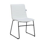 Chaise de bureau en cuir et polyester avec base en acier inoxydable Série