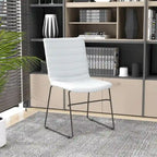 Chaise de bureau en cuir et polyester avec base en acier inoxydable Série