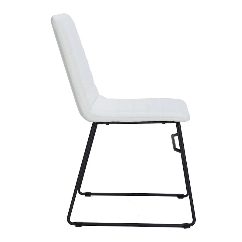 Chaise de bureau en cuir et polyester avec base en acier inoxydable Série