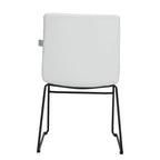 Chaise de bureau en cuir et polyester avec base en acier inoxydable Série