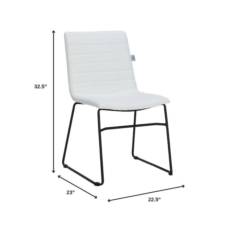 Chaise de bureau en cuir et polyester avec base en acier inoxydable Série
