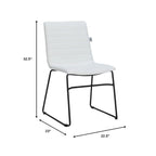 Chaise de bureau en cuir et polyester avec base en acier inoxydable Série