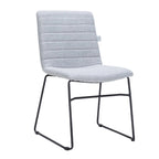 Chaise de bureau en cuir et polyester avec base en acier inoxydable Série