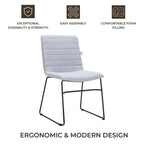 Chaise de bureau en cuir et polyester avec base en acier inoxydable Série