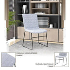 Chaise de bureau en cuir et polyester avec base en acier inoxydable Série