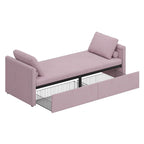 Lit de repos moderne rembourré, petit lit de repos simple avec 2 tiroirs