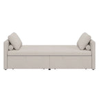 Lit de repos moderne rembourré, petit lit de repos simple avec 2 tiroirs