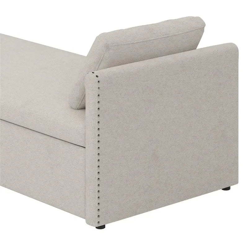 Lit de repos moderne rembourré, petit lit de repos simple avec 2 tiroirs